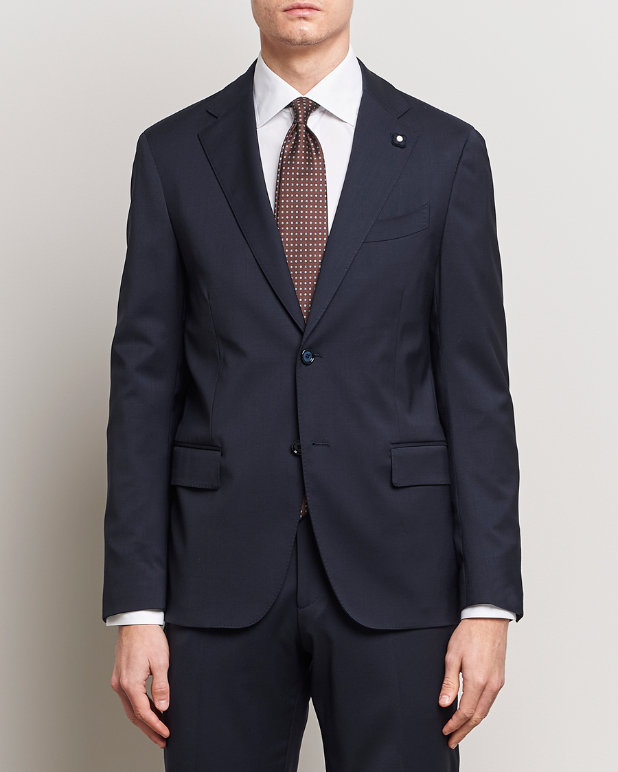Heren | Pakken | Lardini | Wool Suit Navy