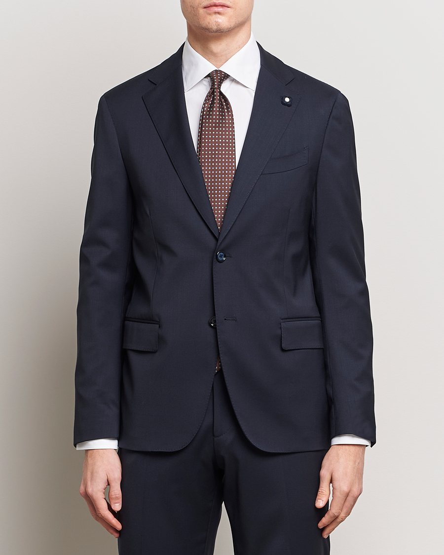 Heren | Italian Department | Lardini | Wool Suit Navy