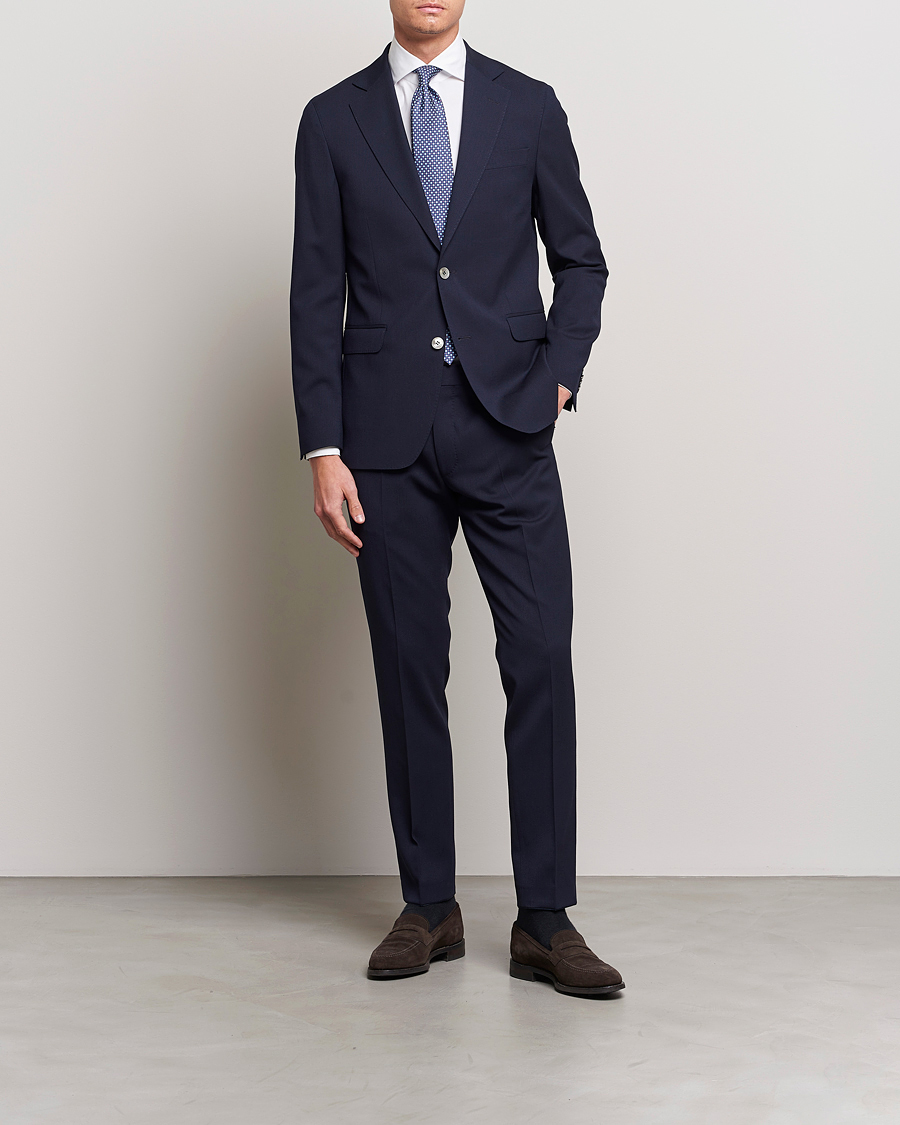 Heren | Tweedelige pakken | Oscar Jacobson | Ego Wool Suit Blue