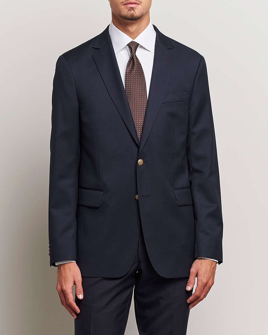 Heren | Tweedelige pakken | Oscar Jacobson | John Club Wool Suit Navy