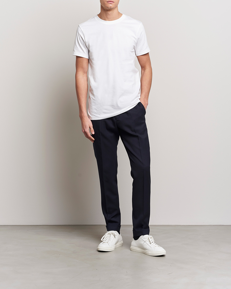 Heren | T-shirts | Bread & Boxers | 3-pack Crew Neck Regular T-Shirt White/Black/Dark Navy