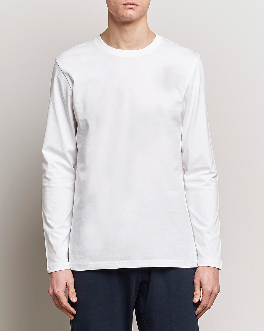 Heren | T-shirts | Bread & Boxers | 2-pack Long Sleeve T-Shirts White/Black