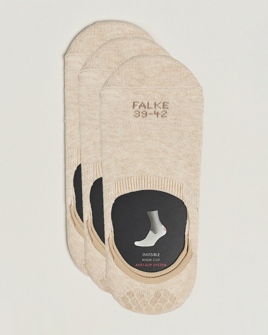 Heren | Ondergoed | Falke | 3-pack Casual High Cut Sneaker Socks Sand