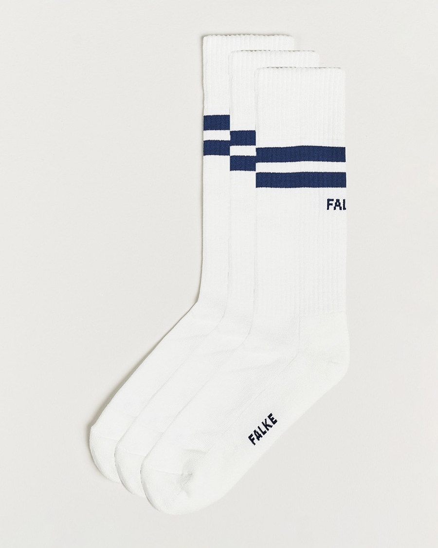 Heren | Ondergoed | Falke | 3-pack Dynamic Tennis Socks White/Blue