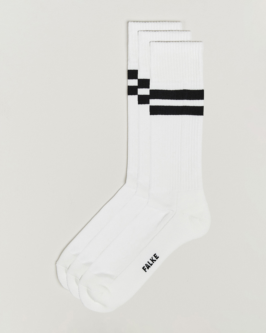 Heren | Ondergoed | Falke | 3-pack Dynamic Tennis Socks White/Black