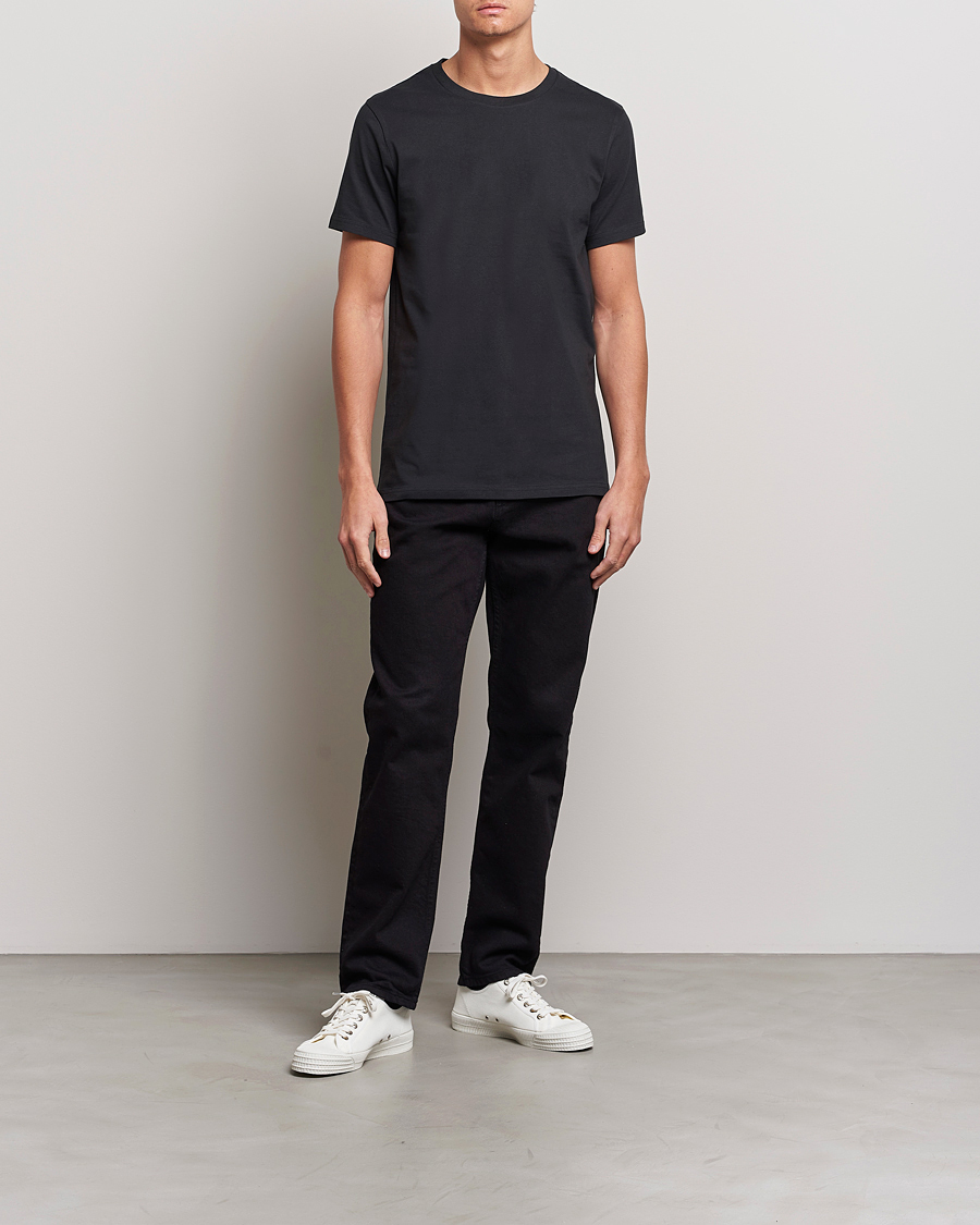 Heren | T-shirts | Bread & Boxers | 3-pack Crew Neck Regular T-Shirt Black