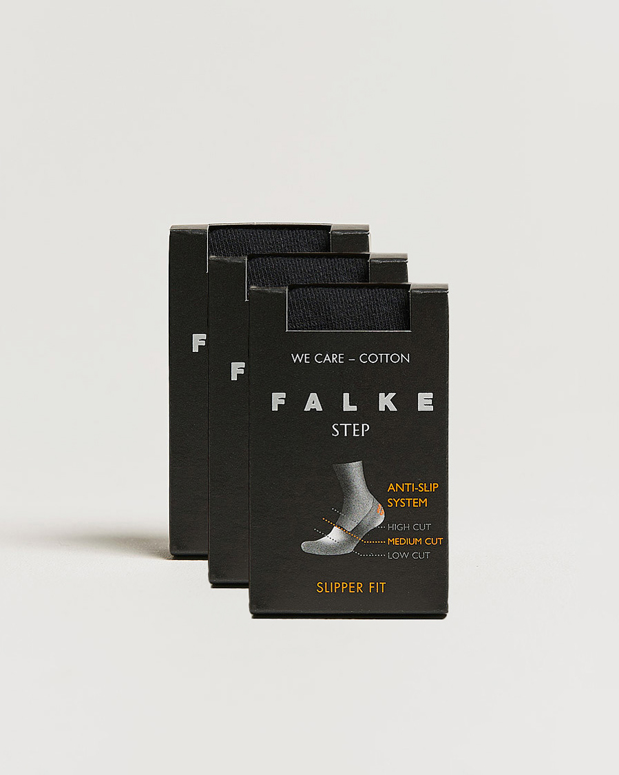 Heren | Ondergoed | Falke | 3-pack Step In Box Loafer Socks Black
