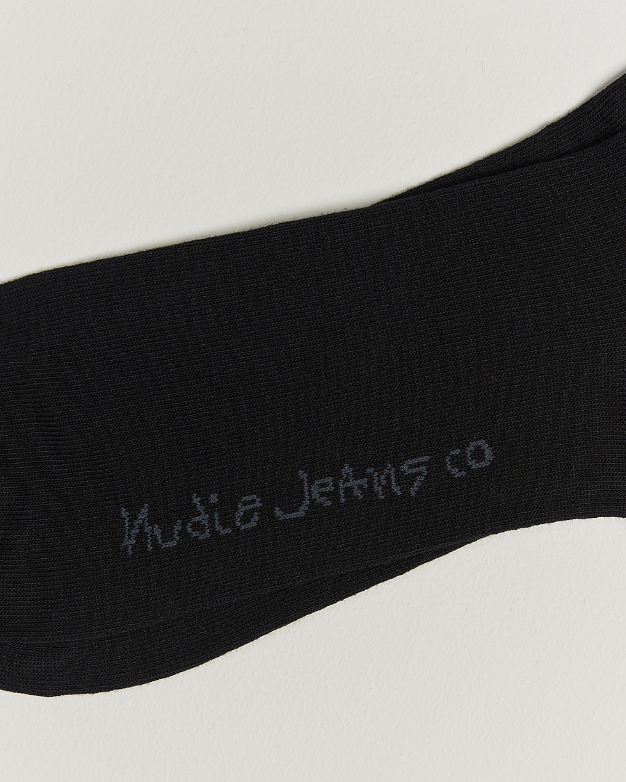 Heren | Ondergoed | Nudie Jeans | 3-pack Amundsson Tennis Socks Black/White