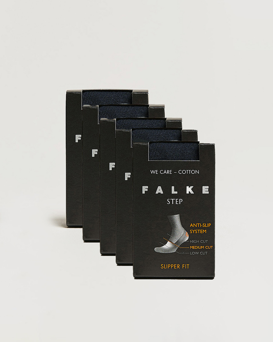 Heren | Ondergoed | Falke | 5-pack Step In Box Loafer Socks Navy