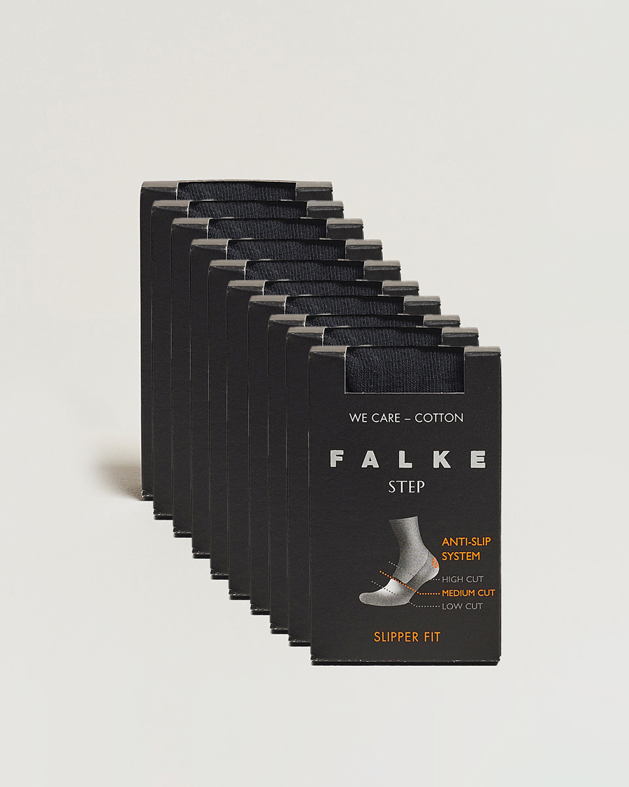 Heren | Ondergoed | Falke | 10-pack Step In Box Loafer Socks Black