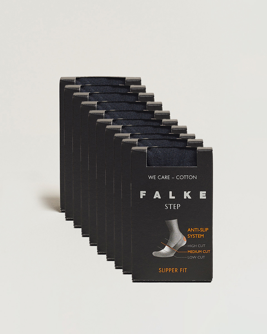 Heren | Ondergoed | Falke | 10-pack Step In Box Loafer Socks Navy