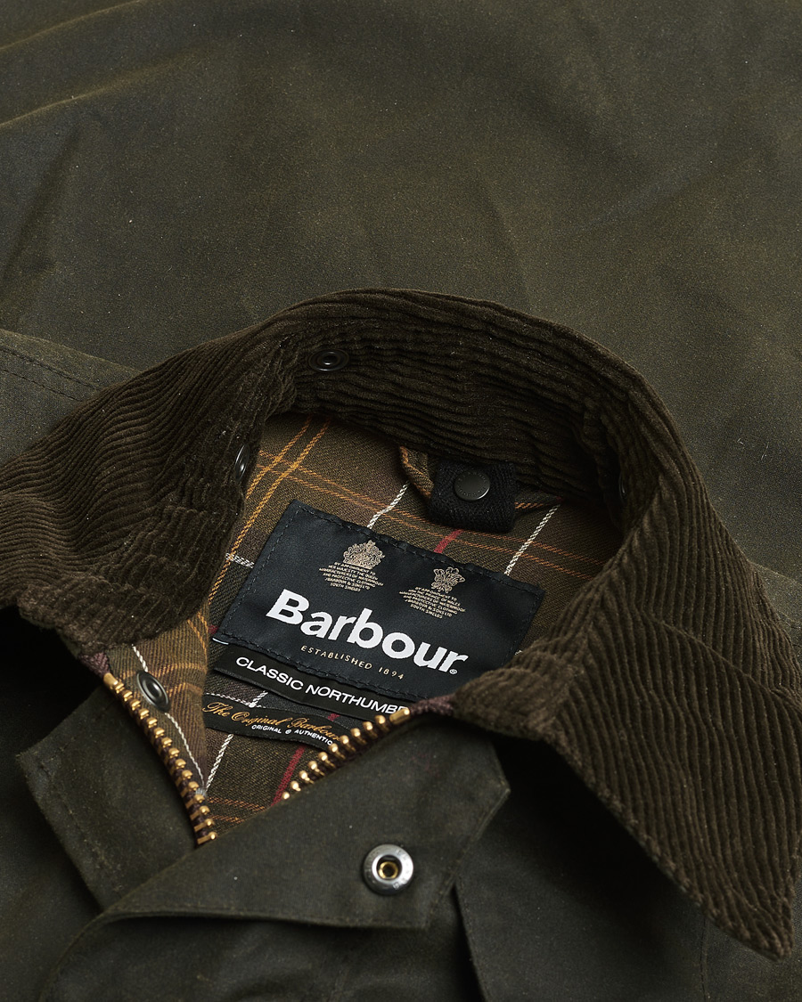 Heren | Pre-owned Jassen | Pre-owned | Barbour Lifestyle Classic Northumbria Jacket Olive UK36 - EU46