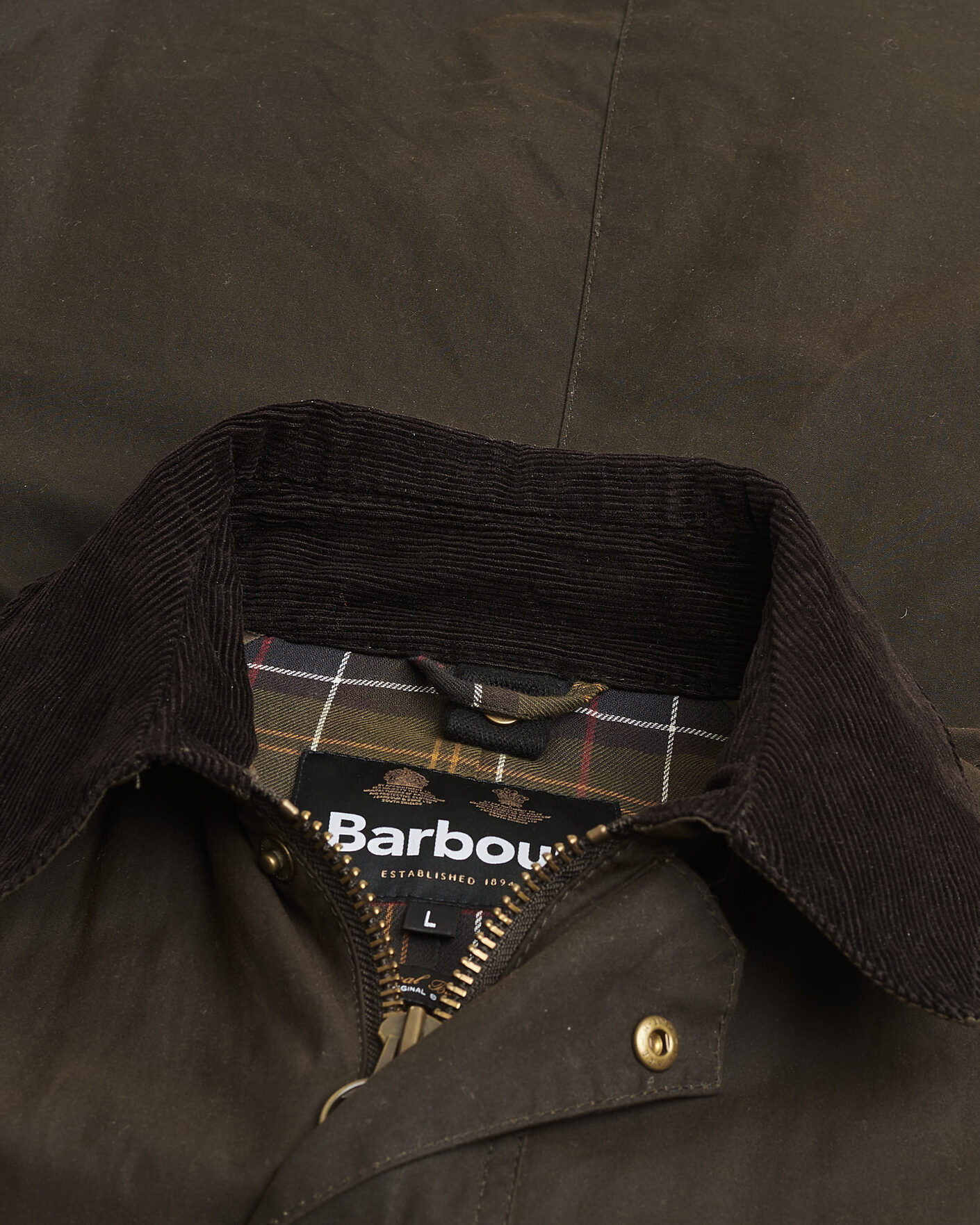 Heren | Pre-owned Jassen | Pre-owned | Barbour Lifestyle Ashby Wax Jacket  Olive L