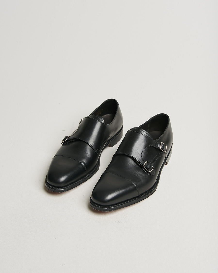 Heren | Loake 1880 Cannon Monkstrap Black Calf | Pre-owned | Loake 1880 Cannon Monkstrap Black Calf