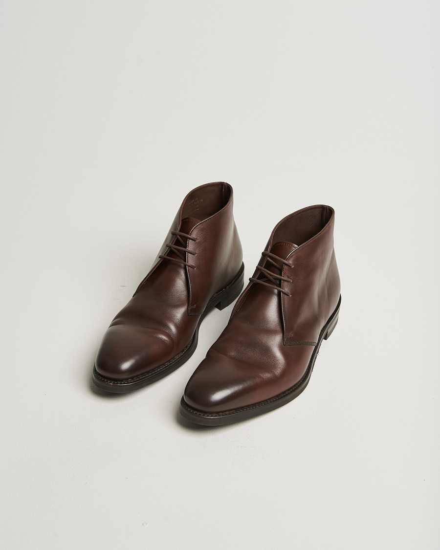 Heren | Loake 1880 Pimlico Chukka Boot Dark Brown Calf | Pre-owned | Loake 1880 Pimlico Chukka Boot Dark Brown Calf