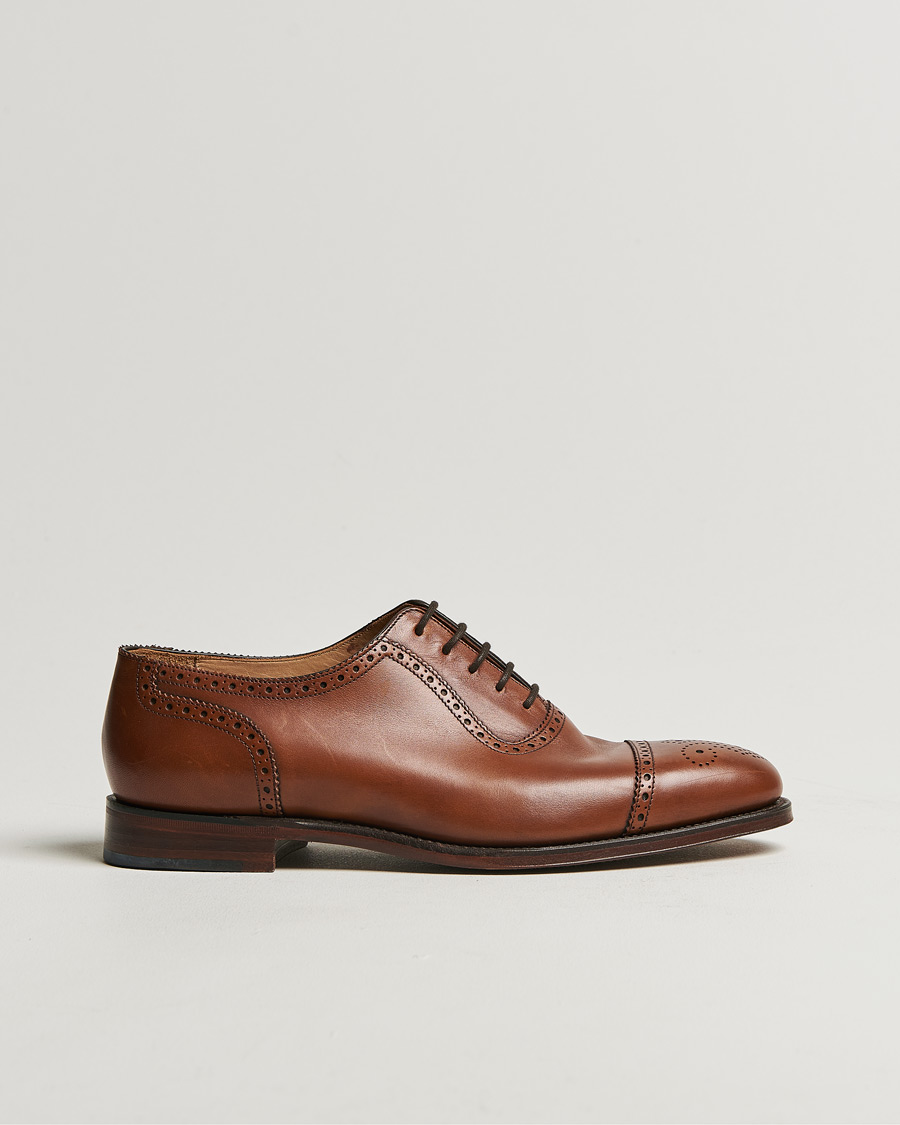 Heren | Loake 1880 Strand Brogue Mahogany Burnished Calf | Pre-owned | Loake 1880 Strand Brogue Mahogany Burnished Calf