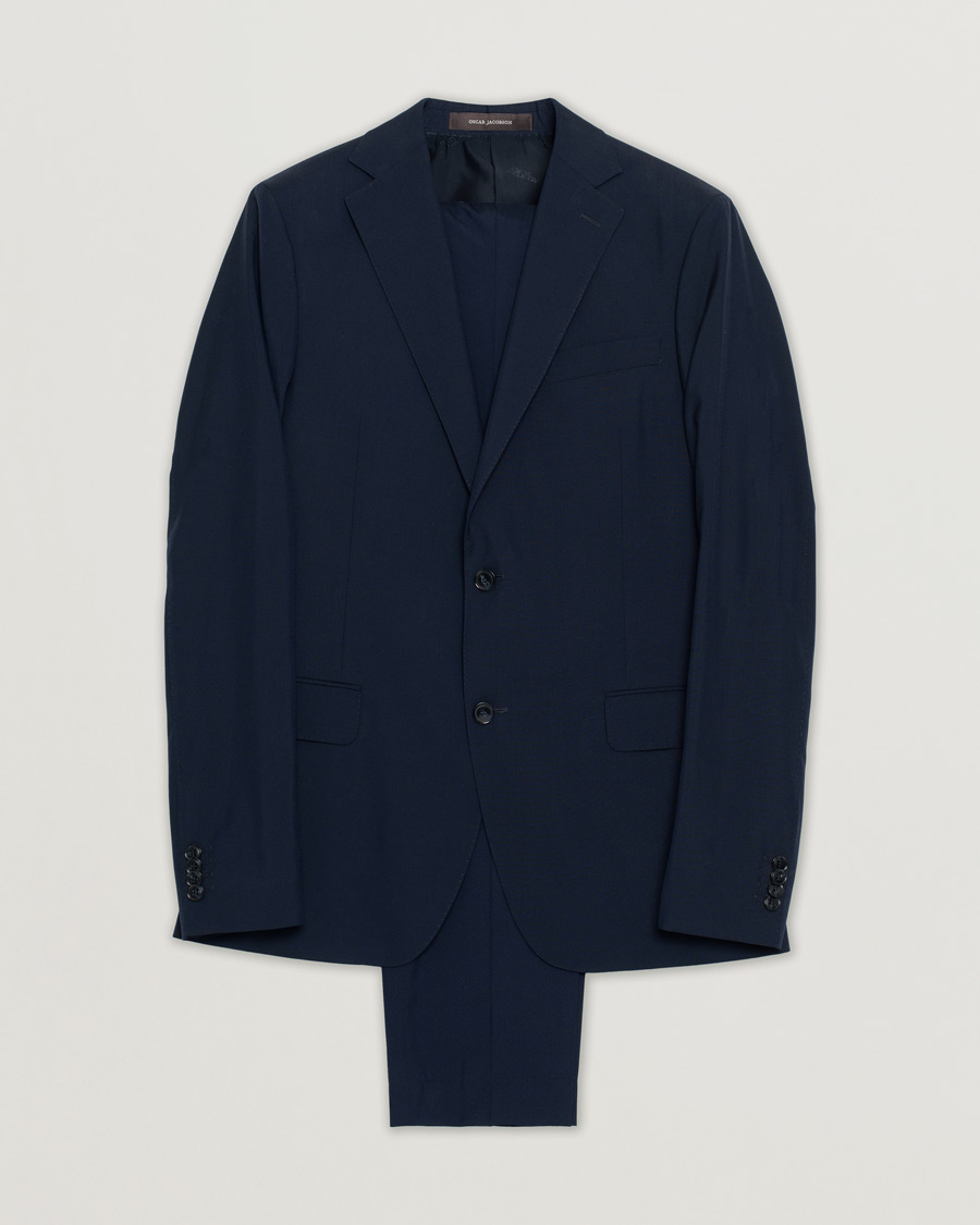 Heren | Oscar Jacobson Super 120's Wool Suit Navy 150 | Pre-owned | Oscar Jacobson Super 120's Wool Suit Navy 150