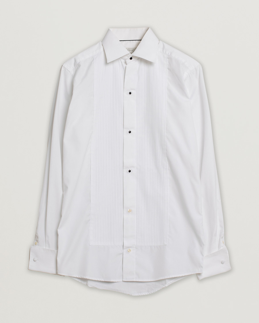 Heren | Overhemden | Pre-owned | Eton Slim Fit Tuxedo Shirt Black Ribbon White