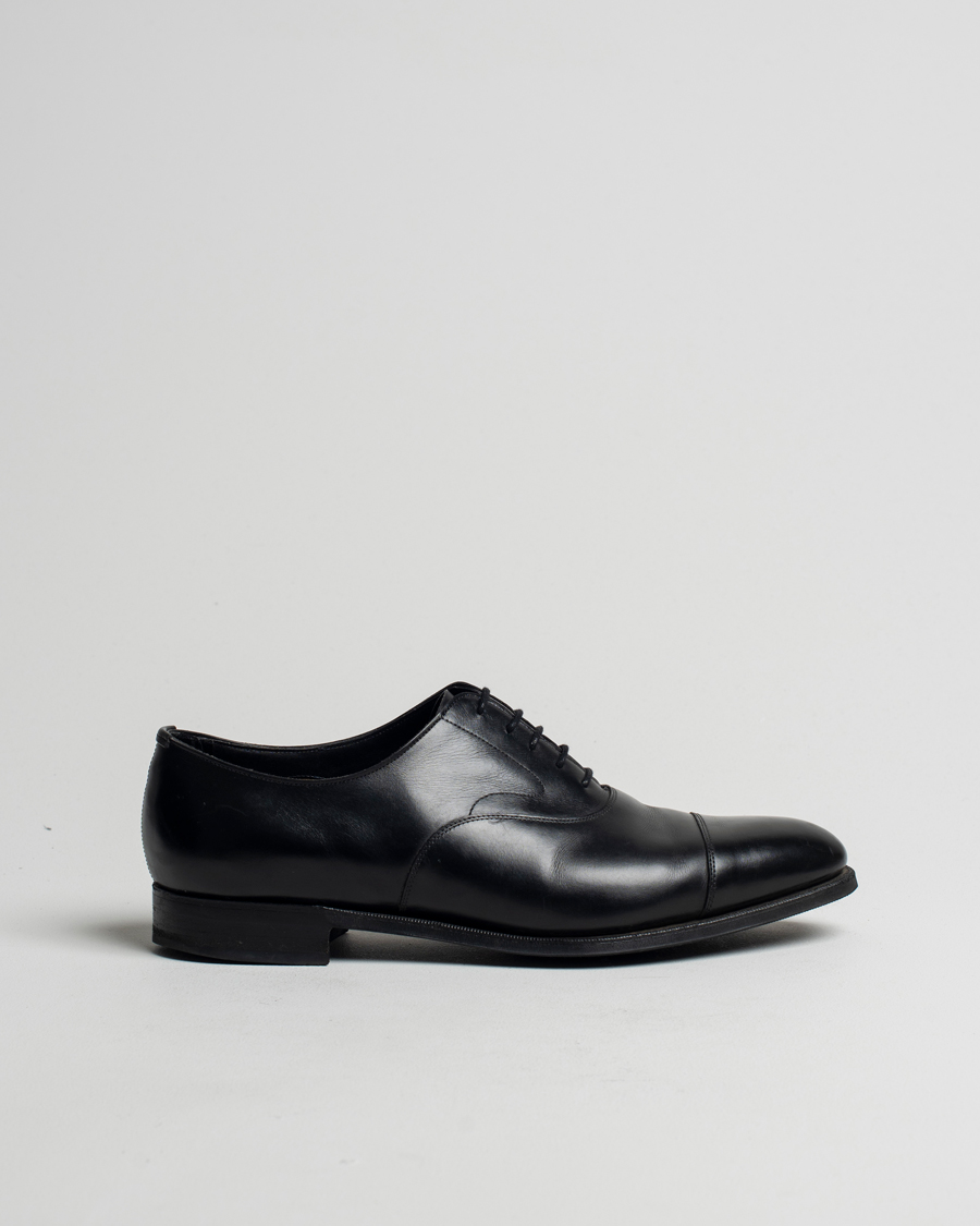 Heren | Edward Green Chelsea Oxford Black Calf | Pre-owned | Edward Green Chelsea Oxford Black Calf