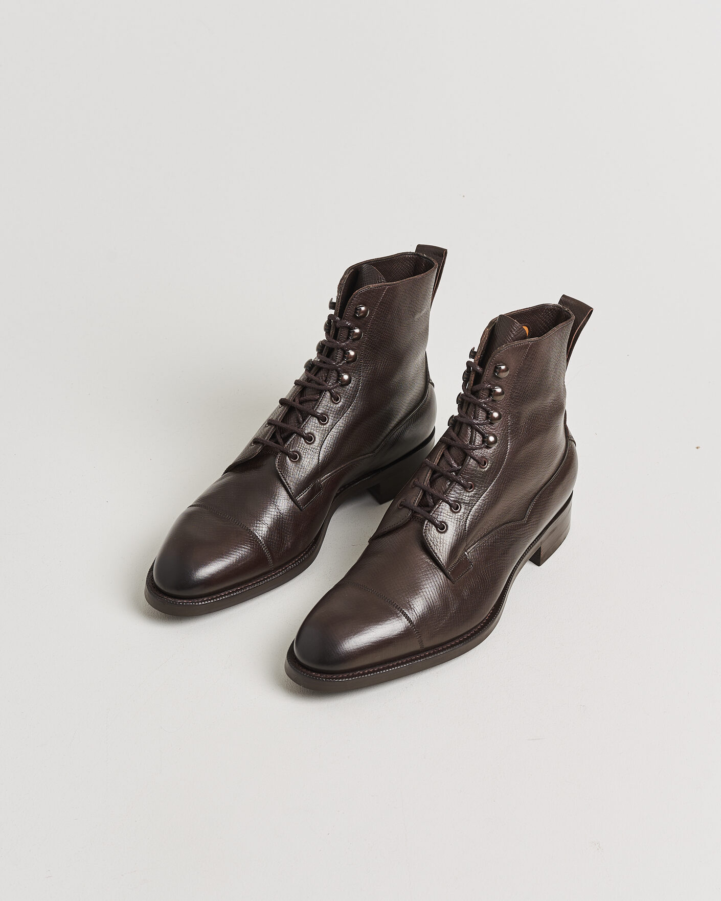 Heren | Pre-owned Goodyear genaaide schoenen | Pre-owned | Edward Green Galway Grained Boot Dark Brown Utah Calf UK10,5 - EU45