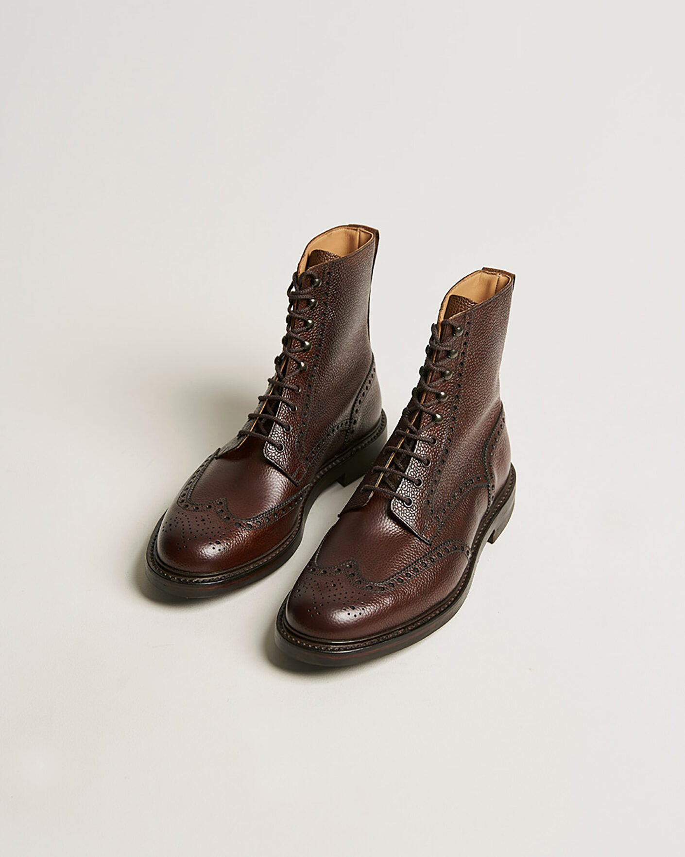 Heren | Pre-owned Goodyear genaaide schoenen | Pre-owned | Crockett & Jones Islay Boot Dark Brown Grained Calf UK10 - EU44