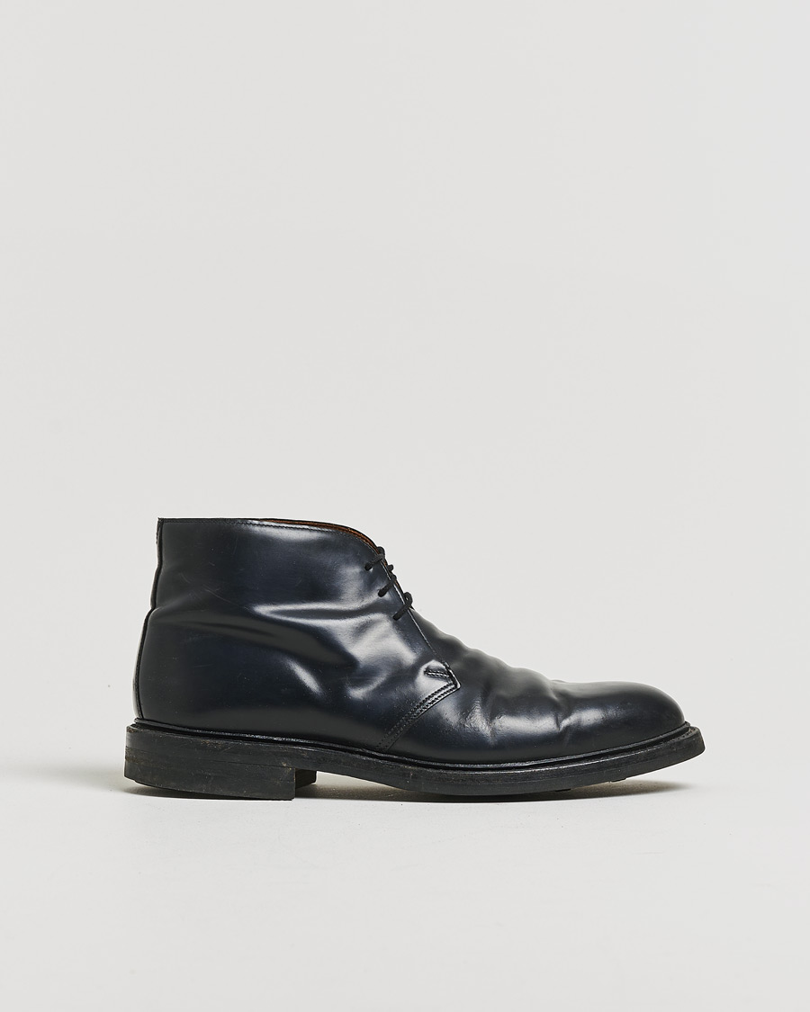 Heren | Pre-owned Goodyear genaaide schoenen | Pre-owned | Crockett & Jones Holborn Chukka Black Calf UK8 - EU42