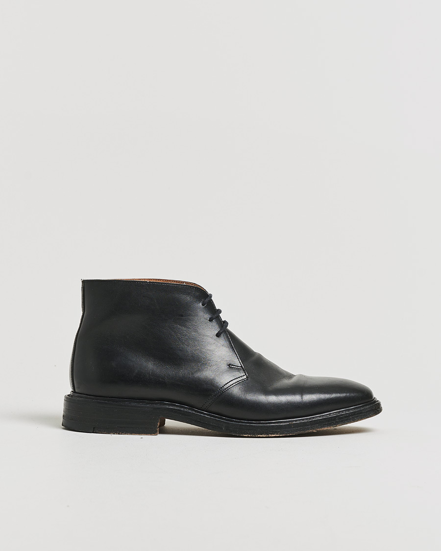 Heren | Pre-owned Goodyear genaaide schoenen | Pre-owned | Crockett & Jones Holborn Chukka Black Calf UK8 - EU42