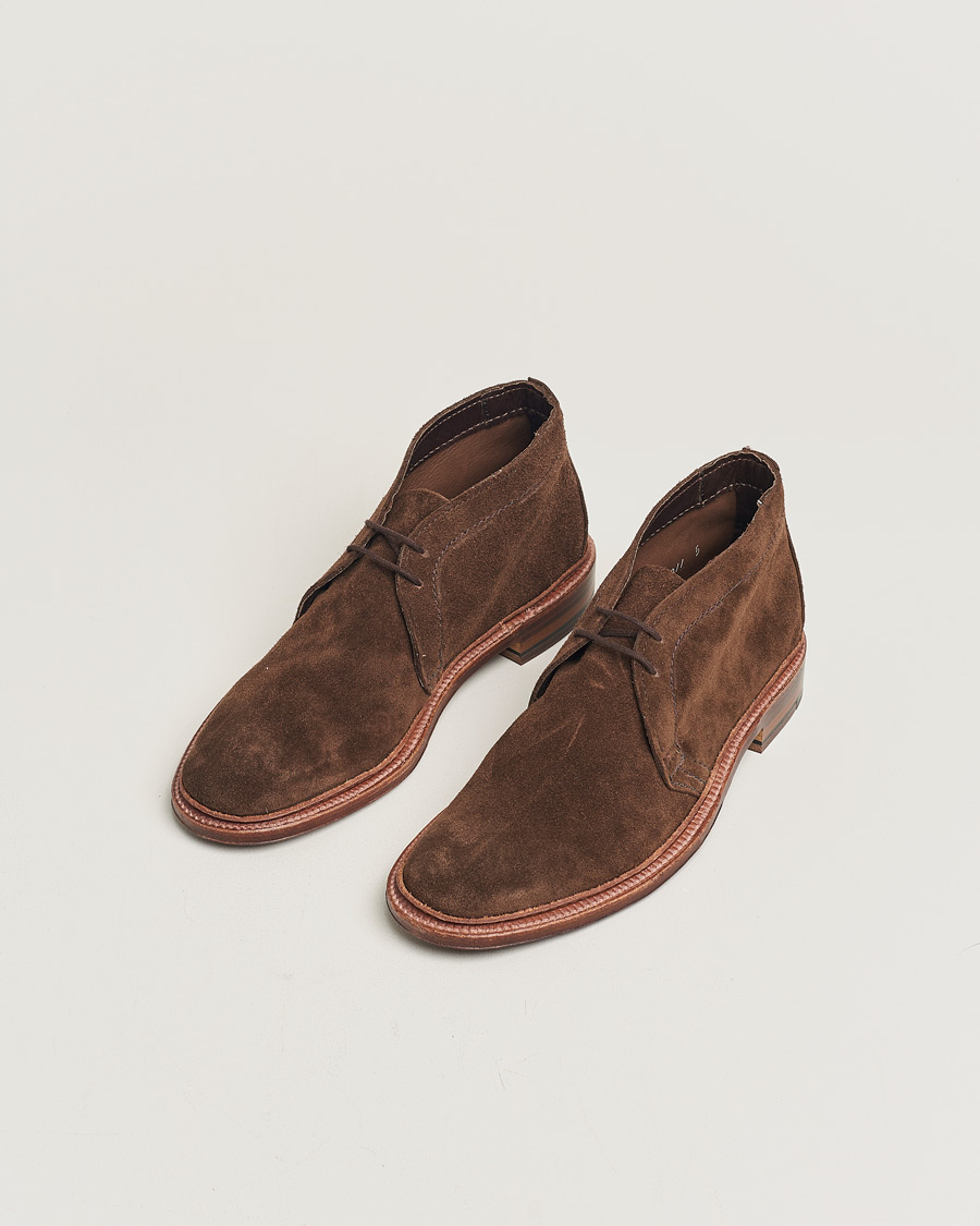 Heren | Alden 1492 Unlined Chukka Boot Dark Brown Suede US8 - EU41,5 | Pre-owned | Alden 1492 Unlined Chukka Boot Dark Brown Suede US8 - EU41,5