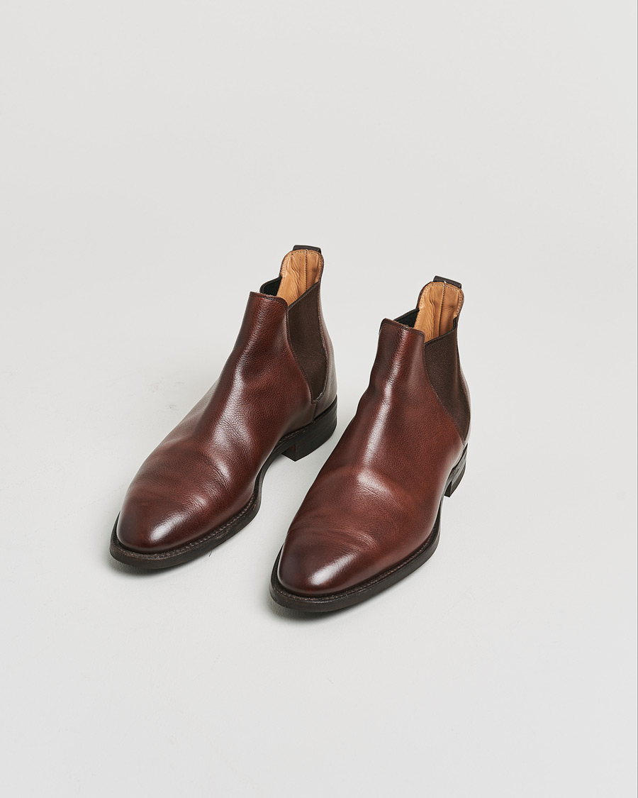 Heren | Crockett & Jones Chelsea 8 Boot Dark Brown Calf UK7 - EU41 | Pre-owned | Crockett & Jones Chelsea 8 Boot Dark Brown Calf UK7 - EU41