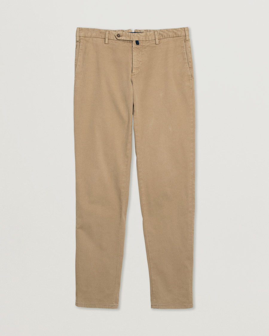 Heren | Incotex Slim Fit Comfort Chino Khaki | Pre-owned | Incotex Slim Fit Comfort Chino Khaki