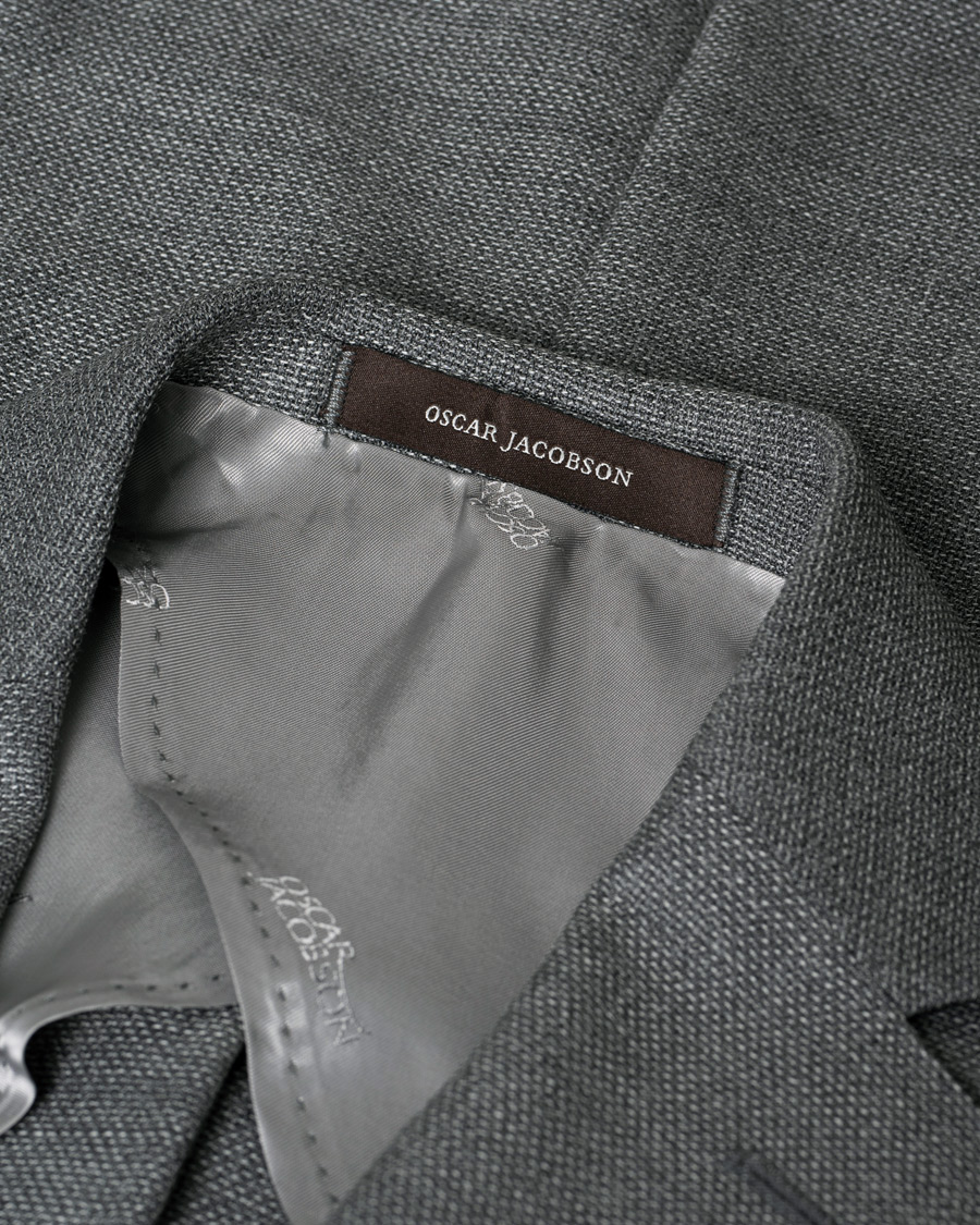 Heren | Oscar Jacobson Einar Patch Pocket Blazer Grey 48 | Pre-owned | Oscar Jacobson Einar Patch Pocket Blazer Grey 48