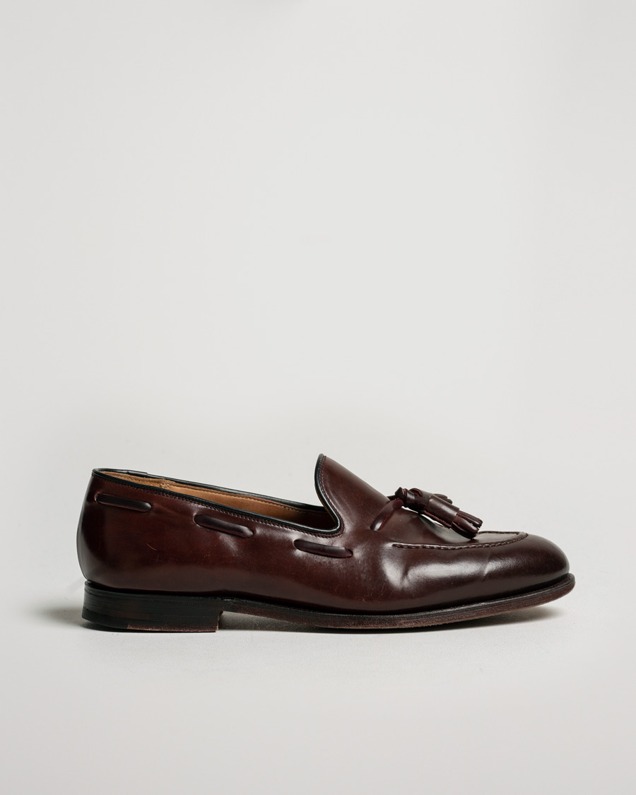 Heren | Crockett & Jones Cavendish Tassel Loafer Burgundy Cordovan | Pre-owned | Crockett & Jones Cavendish Tassel Loafer Burgundy Cordovan