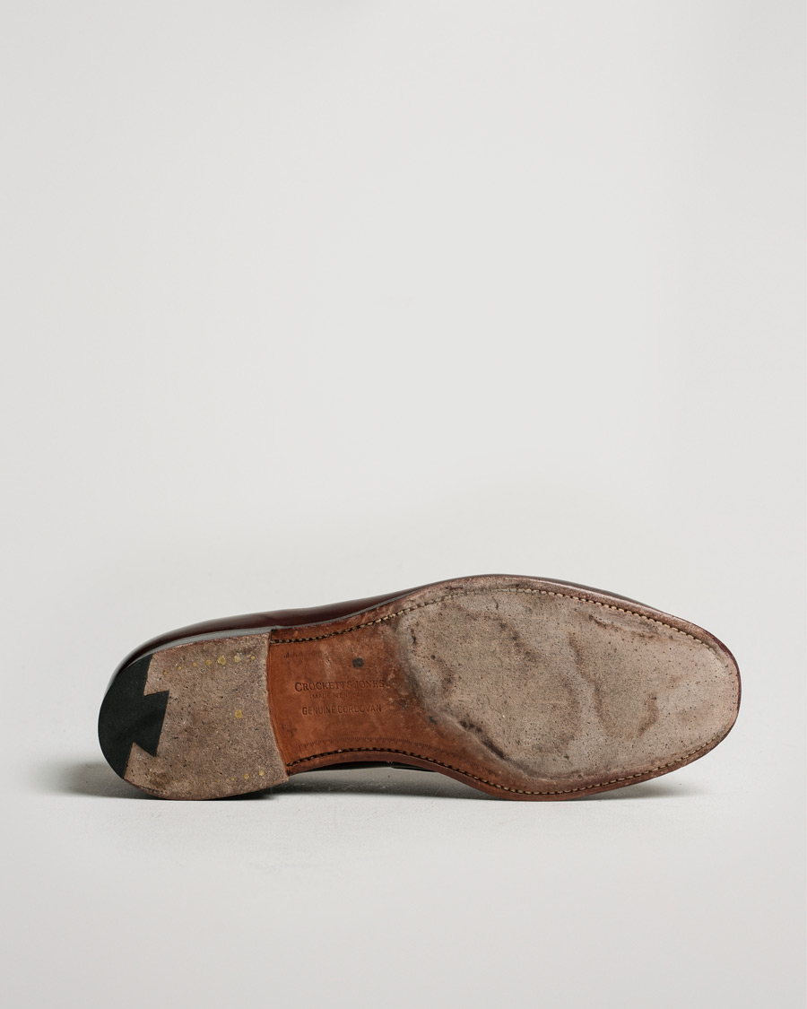 Heren | Crockett & Jones Cavendish Tassel Loafer Burgundy Cordovan | Pre-owned | Crockett & Jones Cavendish Tassel Loafer Burgundy Cordovan