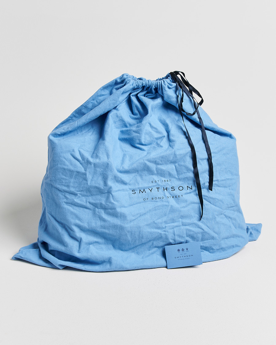 Heren | Smythson Burlington 24 Hour Bag Black Deerskin | Pre-owned | Smythson Burlington 24 Hour Bag Black Deerskin