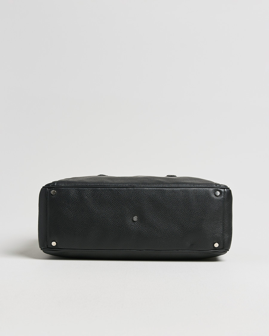 Heren | Smythson Burlington 24 Hour Bag Black Deerskin | Pre-owned | Smythson Burlington 24 Hour Bag Black Deerskin