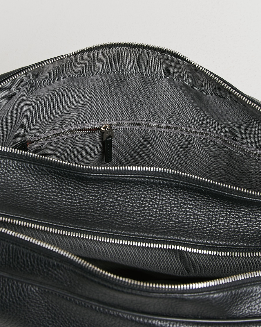 Heren | Smythson Burlington 24 Hour Bag Black Deerskin | Pre-owned | Smythson Burlington 24 Hour Bag Black Deerskin