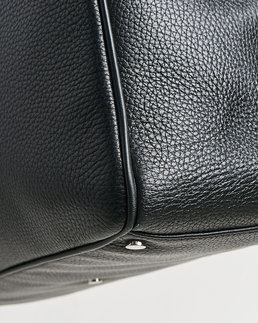 Heren | Smythson Burlington 24 Hour Bag Black Deerskin | Pre-owned | Smythson Burlington 24 Hour Bag Black Deerskin