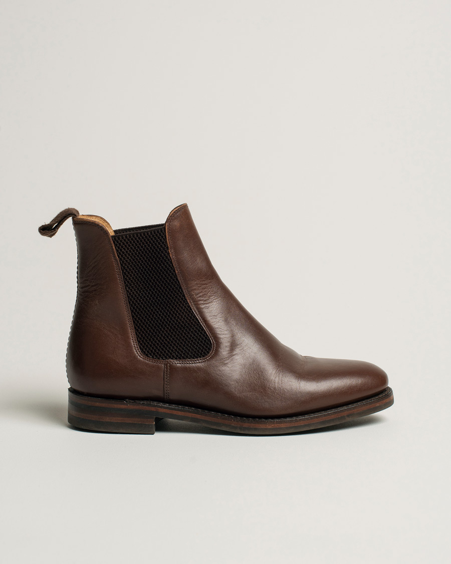 Heren | Loake 1880 Blenheim Chelsea Boot Brown Waxy Leather UK7 - EU41 | Pre-owned | Loake 1880 Blenheim Chelsea Boot Brown Waxy Leather UK7 - EU41