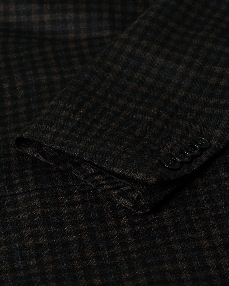 Heren | Oscar Jacobson Epic Check Fratelli Tallia Di Delfino Blazer Brown 92 | Pre-owned | Oscar Jacobson Epic Check Fratelli Tallia Di Delfino Blazer Brown 92