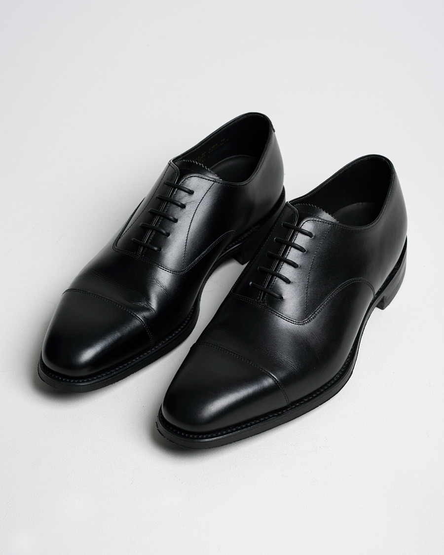Heren | Loake 1880 Aldwych Single Dainite Oxford Black Calf UK12 - EU46 | Pre-owned | Loake 1880 Aldwych Single Dainite Oxford Black Calf UK12 - EU46