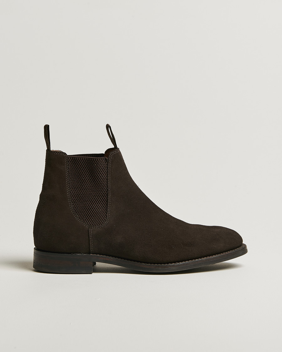 Heren | Loake 1880 Chatsworth Chelsea Boot Dark Brown Suede | Pre-owned | Loake 1880 Chatsworth Chelsea Boot Dark Brown Suede