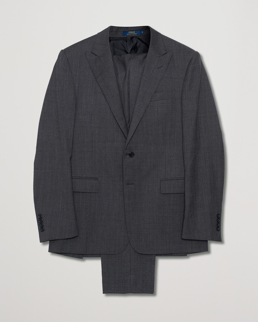 Heren | Pakken | Pre-owned | Polo Ralph Lauren Clothing Connery Peak Lapel Wool Suit Grey