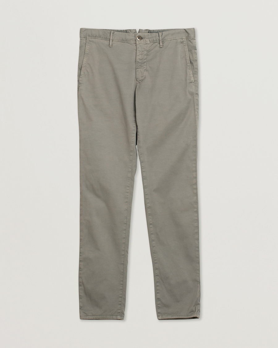 Heren | Incotex Slim Fit Stretch Slacks Grey W33 | Pre-owned | Incotex Slim Fit Stretch Slacks Grey W33