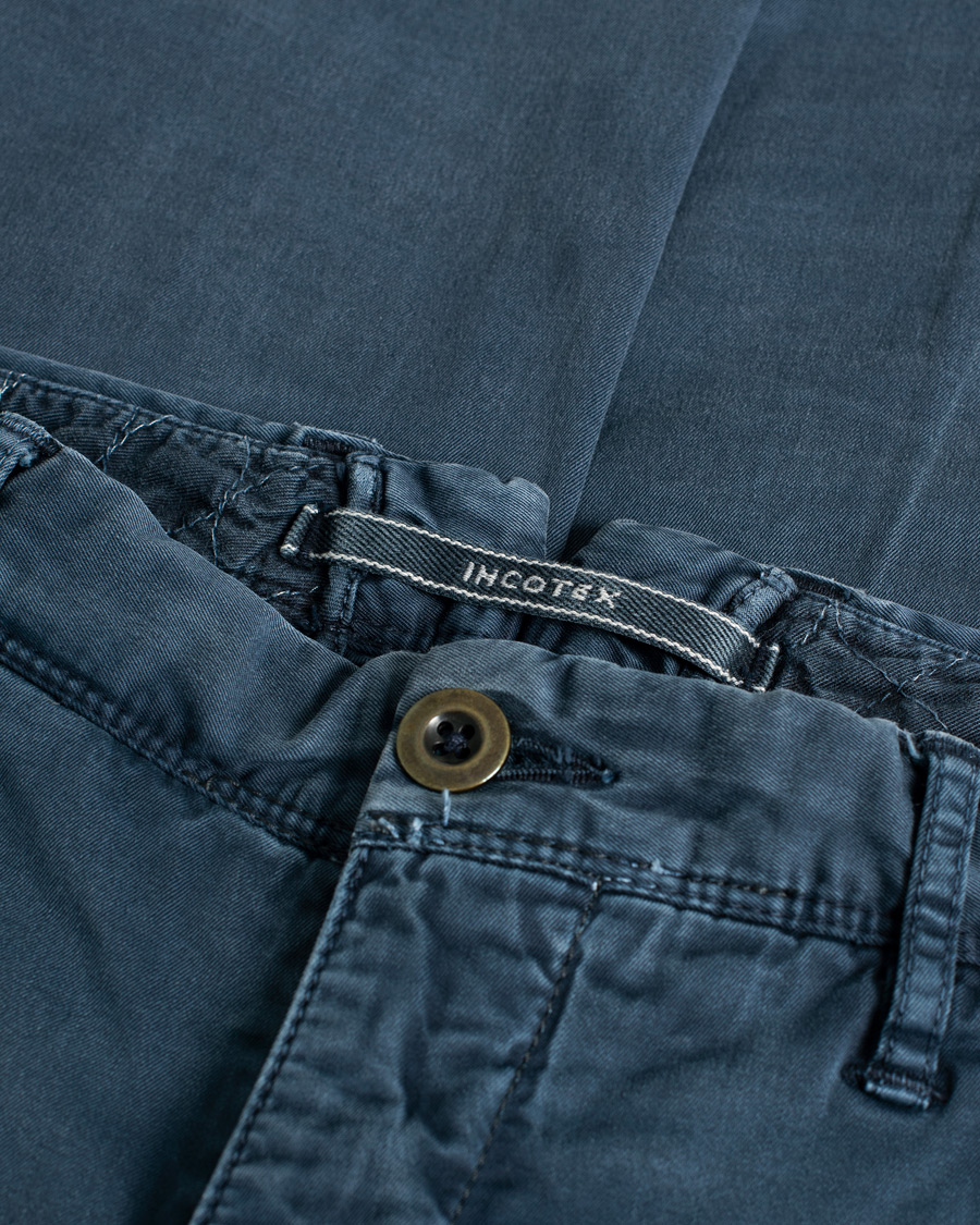 Heren | Incotex Slim Fit Stretch Slacks Navy | Pre-owned | Incotex Slim Fit Stretch Slacks Navy