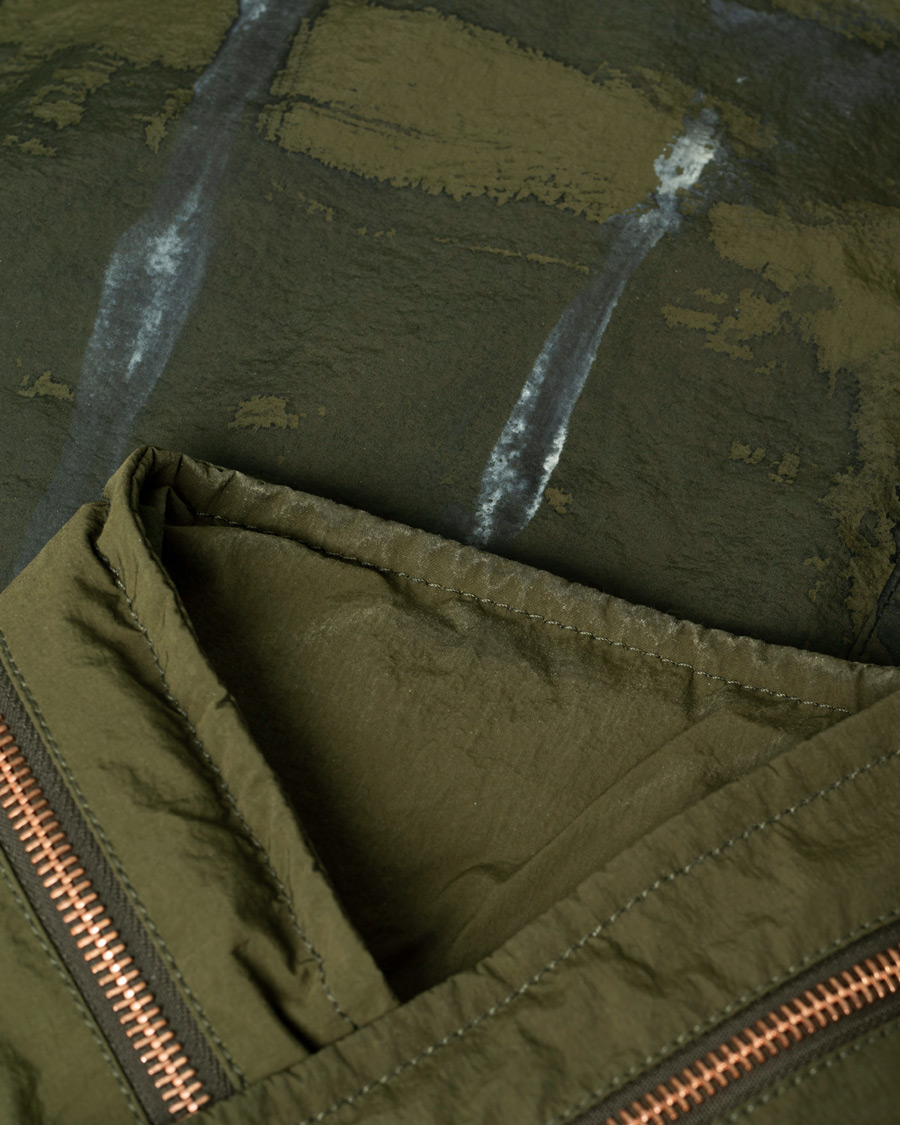 Heren | Jassen | Pre-owned | President's Safety Vintage Nylon Washed Hand Paint Jacket Army M