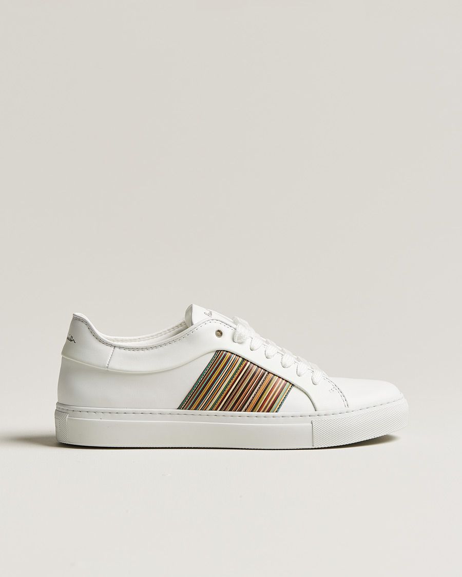 Heren | Paul Smith Ivo Sneaker White Multistripe Nappa | Pre-owned | Paul Smith Ivo Sneaker White Multistripe Nappa