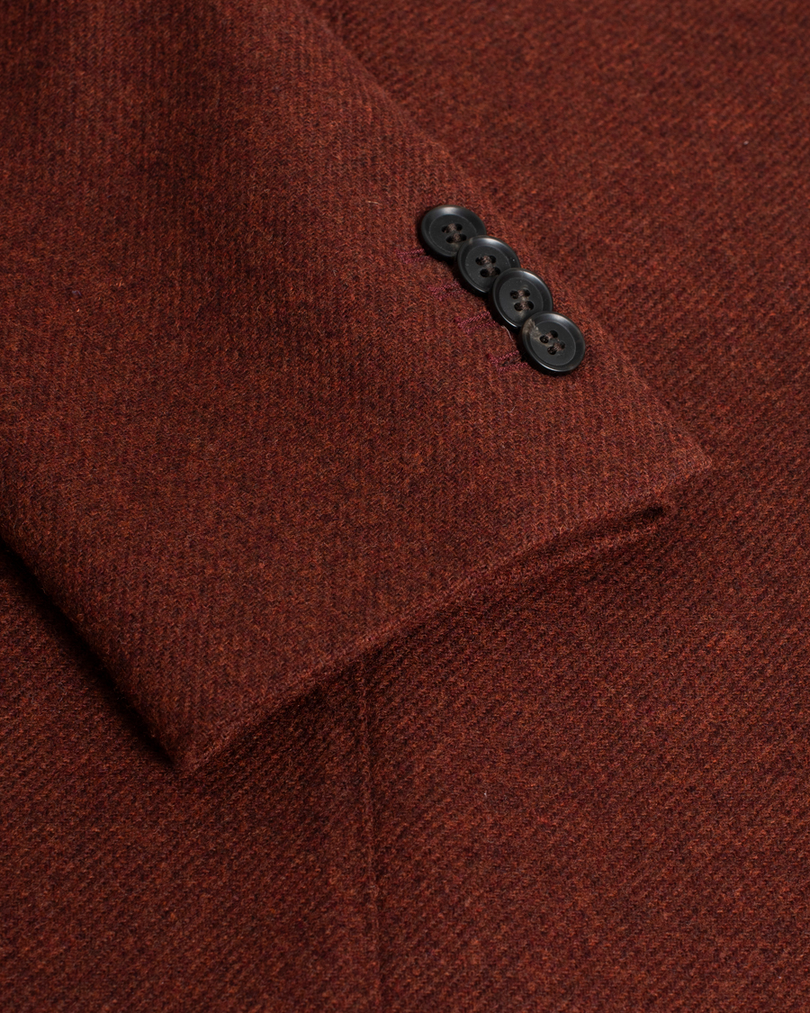 Heren | Oscar Jacobson Edgar Flannel Blazer Rust 48 | Pre-owned | Oscar Jacobson Edgar Flannel Blazer Rust 48