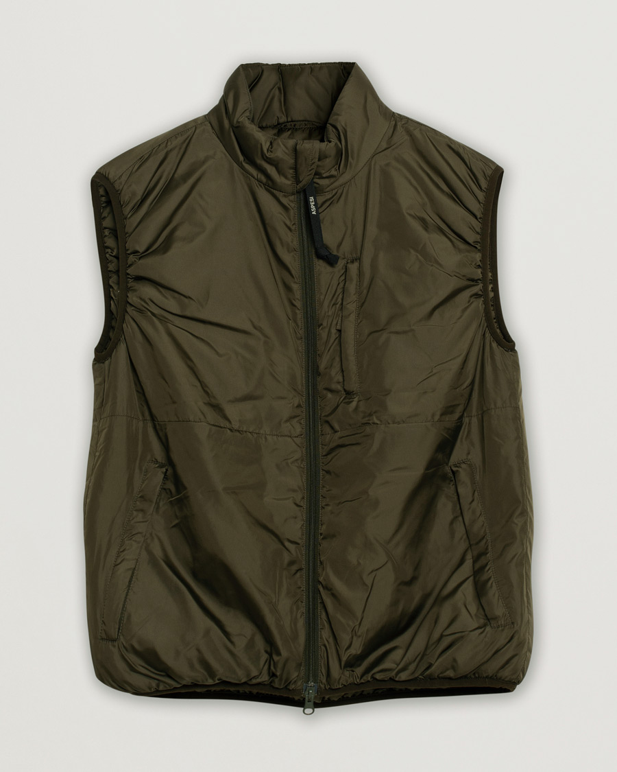 Heren | Jassen | Pre-owned | Aspesi Jil Padded Vest Dark Military