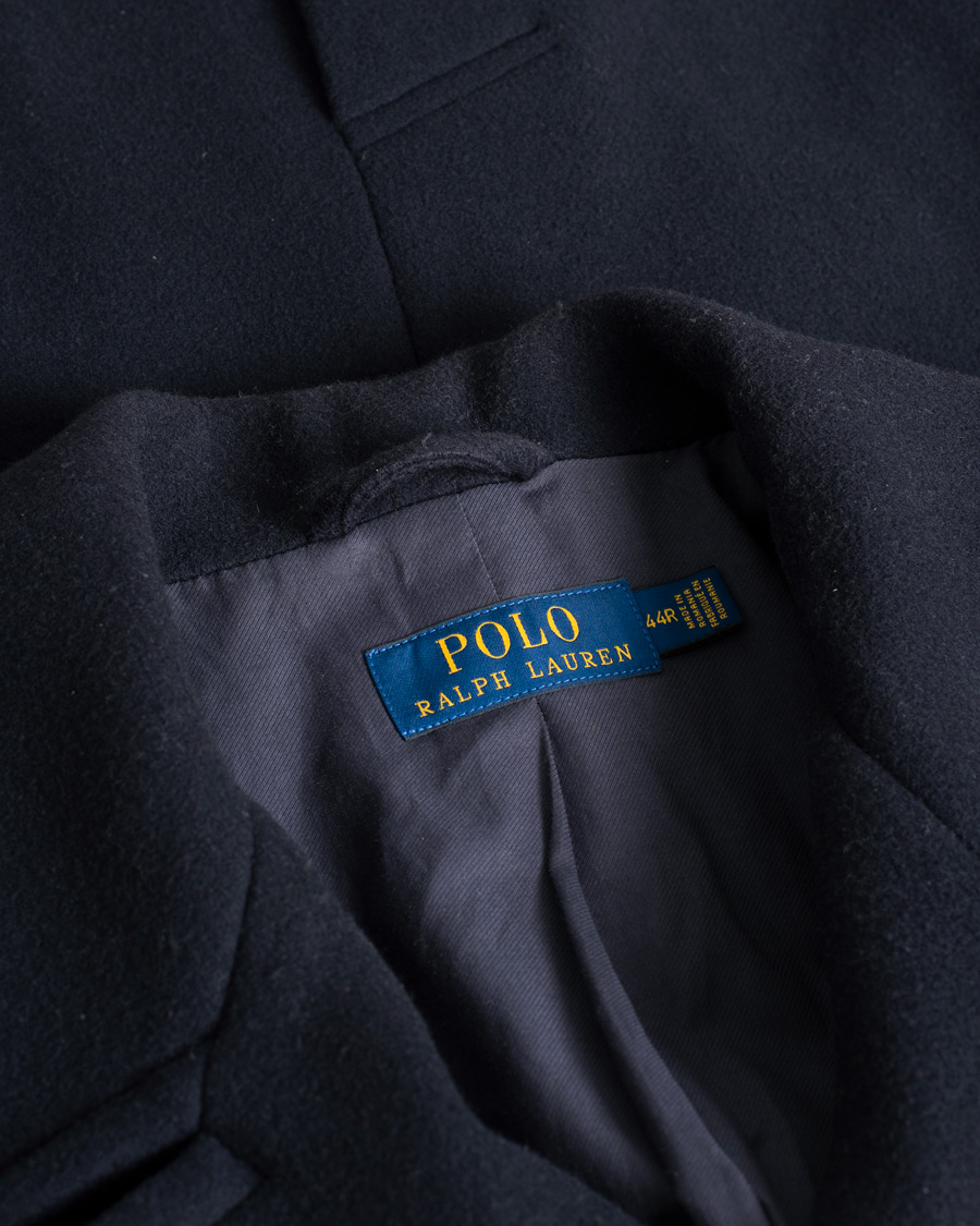 Heren | Polo Ralph Lauren Wool Peacoat Navy | Pre-owned | Polo Ralph Lauren Wool Peacoat Navy