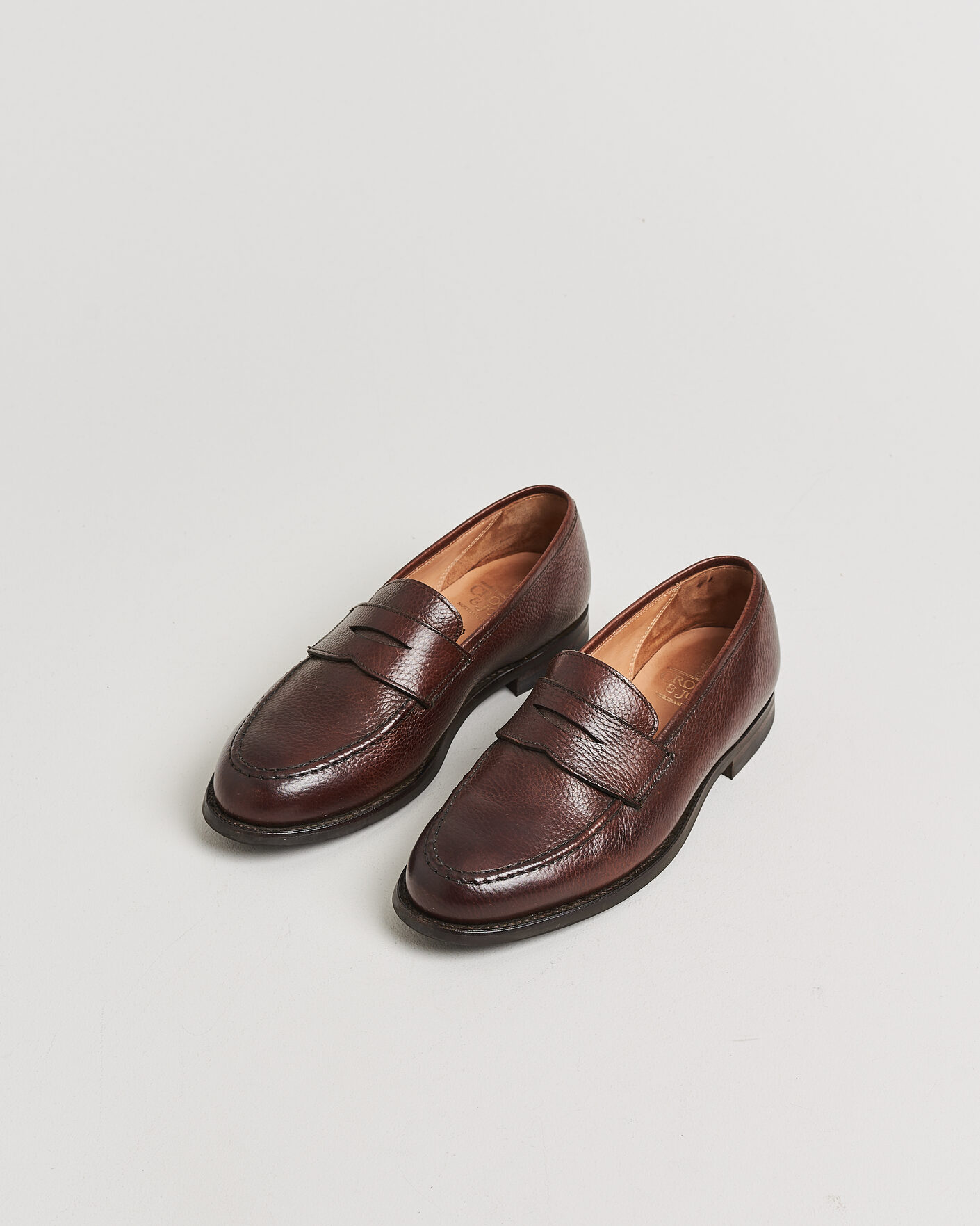 Heren | Pre-owned Goodyear genaaide schoenen | Pre-owned | Crockett & Jones Boston City Sole Dark Brown Calf UK7 - EU41